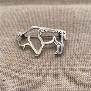 Native American buffalo pin.